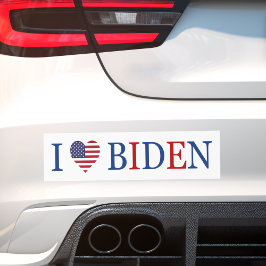 Pegatina Para Coche Patriótico I Heart Love Joe Biden Flag