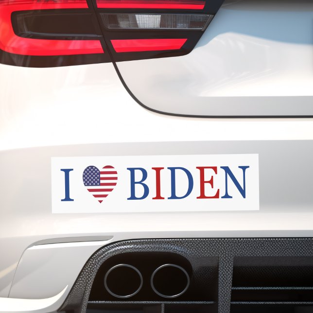 Pegatina Para Coche Patriótico I Heart Love Joe Biden Flag (Subido por el creador)