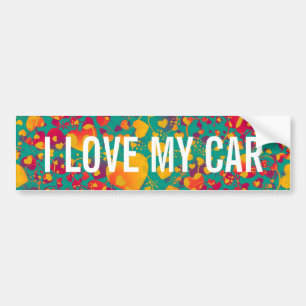 Pegatina Para Coche Patrón cardíaco ART 9