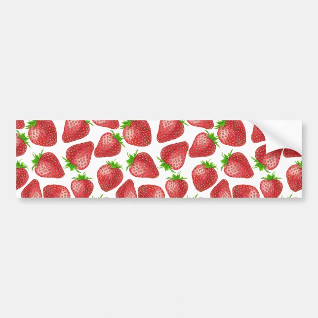 Pegatina Para Coche Patrón de acuarela de fresas (Frente)