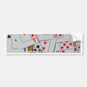 Pegatina Para Coche Patrón de baraja de cartas dispersas,
