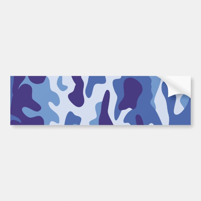 Pegatina Para Coche Patrón de camuflaje azul (Frente)