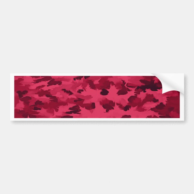 Pegatina Para Coche Patrón de Camuflaje Rojo Rubor (Frente)