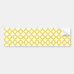Pegatina Para Coche Patrón de cuatrefol amarillo