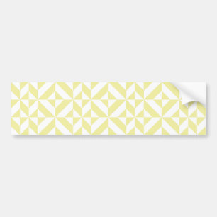 Pegatina Para Coche Patrón de cubo de deco geométrico amarillo pálido
