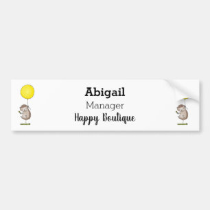 Pegatina Para Coche Patrón de hedgehog y personalizado de globos