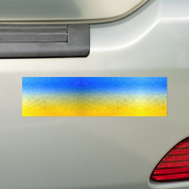 Pegatina Para Coche Patrón de malla geométrica amarillo de Ucrania (en coche)