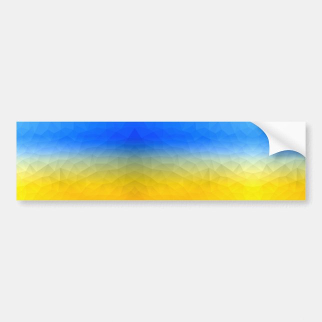 Pegatina Para Coche Patrón de malla geométrica amarillo de Ucrania (Frente)