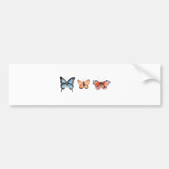 Pegatina Para Coche Patrón de mariposa (Frente)
