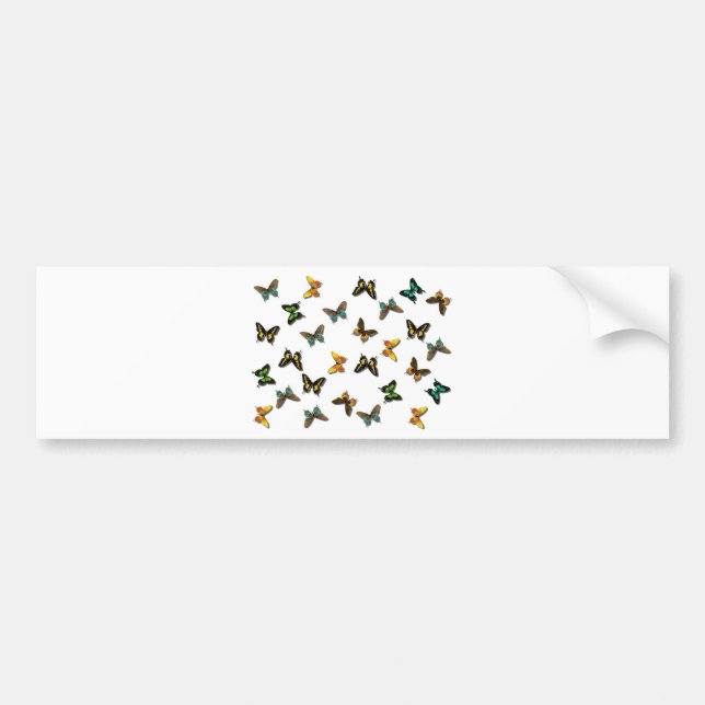 Pegatina Para Coche Patrón de mariposas (Frente)
