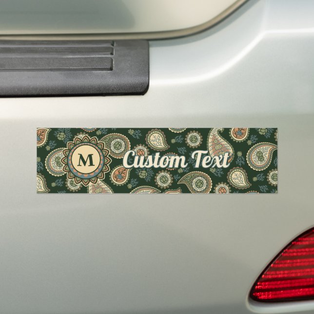 Pegatina Para Coche Patrón de Paisley de ciprés (en coche)