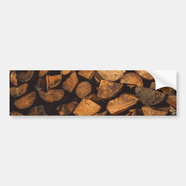 Pegatina Para Coche Patrón de troncos de madera (Frente)