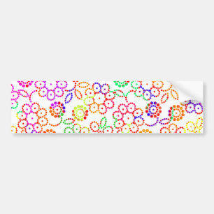 Pegatina Para Coche Patrón floral colorido