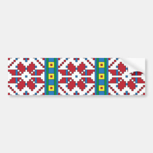 Pegatina Para Coche Patrón geométrico tribal de estrellas rojas, azule