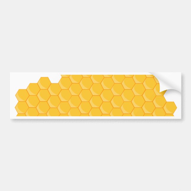 Pegatina Para Coche Patrón hexágono de abeto de abeja (Frente)