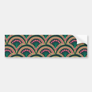 Pegatina Para Coche patrón verde en forma de cáscara