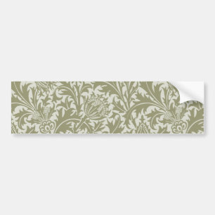 Pegatina Para Coche Patrón verde William Morris Thistle Sage