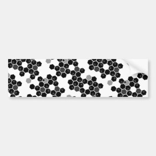 Pegatina Para Coche Patrones de datos de hex blanco y negro