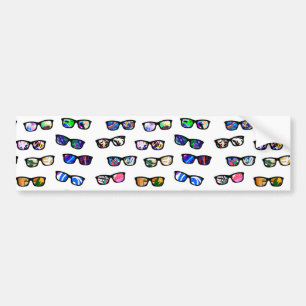 Pegatina Para Coche Patrones de gafas coloridos lindos