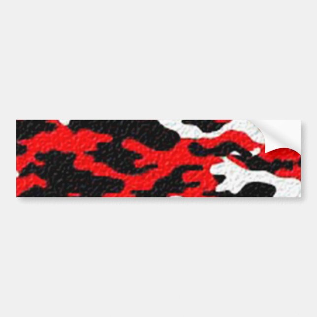 Pegatina Para Coche Patrones Rojos de Camuflaje (Frente)