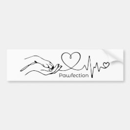 Pegatina Para Coche Pawfection One-Line Art – Minimalist Dog Lover