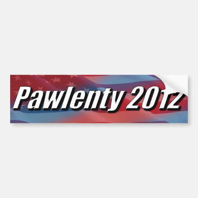 Pegatina Para Coche Pawlenty 2012 (Frente)