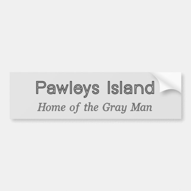 Pegatina Para Coche Pawleys Island Gray Man (Frente)