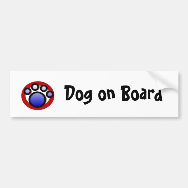 Pegatina Para Coche pawprintlogo, perro a bordo (Frente)