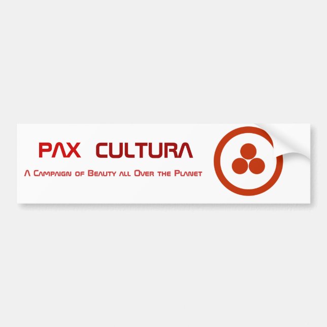 Pegatina Para Coche Pax Cultura inmóvil (Frente)