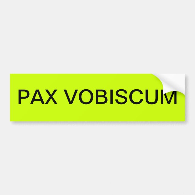 PEGATINA PARA COCHE PAX VOBISCUM (Frente)