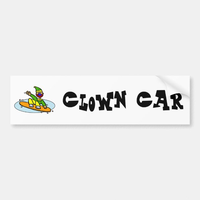 Pegatina Para Coche Payaso de la snowboard (Frente)