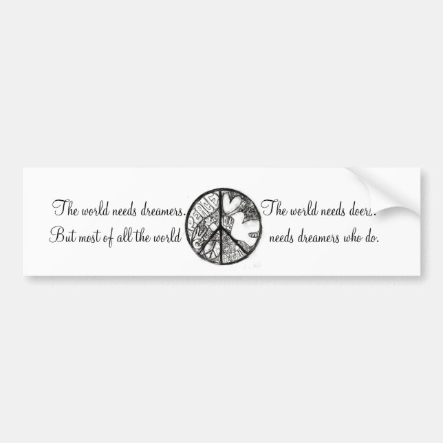 Pegatina Para Coche Paz (Frente)