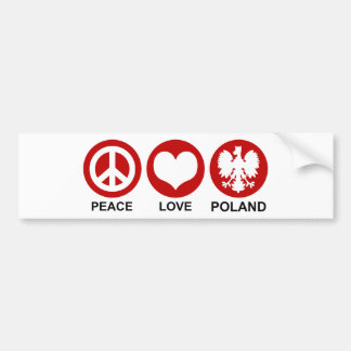 Pegatina Para Coche Paz Amar Polonia