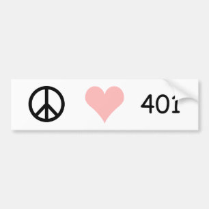 Pegatina Para Coche paz, amor, 401