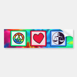 Pegatina Para Coche Paz, amor, justicia
