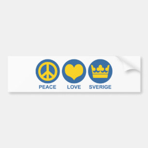 Pegatina Para Coche Paz Amor Sverige