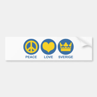 Pegatina Para Coche Paz Amor Sverige