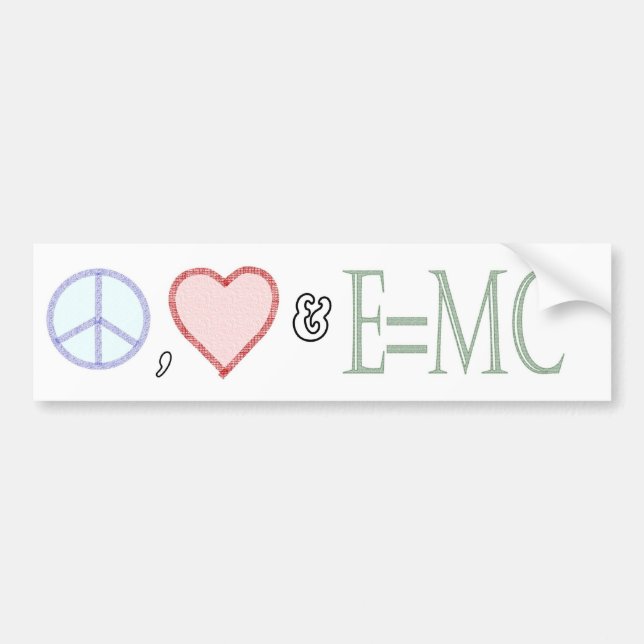 Pegatina Para Coche Paz, amor y comprensión (Frente)