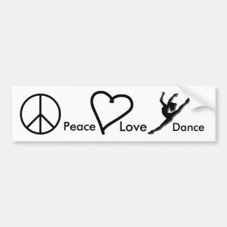 Pegatina Para Coche Paz, amor y danza