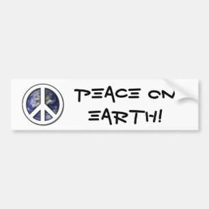 Pegatina Para Coche Paz blanca Sign7 de la tierra