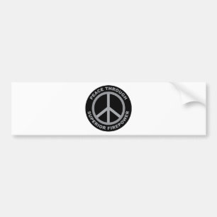 Pegatina Para Coche Paz con potencia de fuego superior