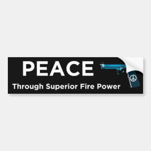Pegatina Para Coche Paz con potencia de fuego superior
