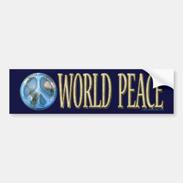 Pegatina Para Coche Paz de mundo (Frente)
