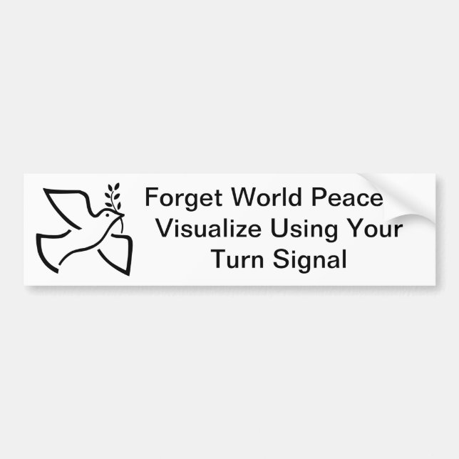 Pegatina Para Coche Paz de mundo (Frente)