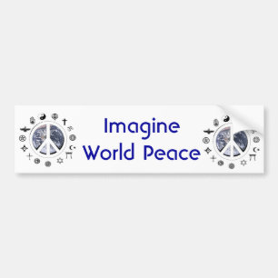 Pegatina Para Coche Paz de mundo