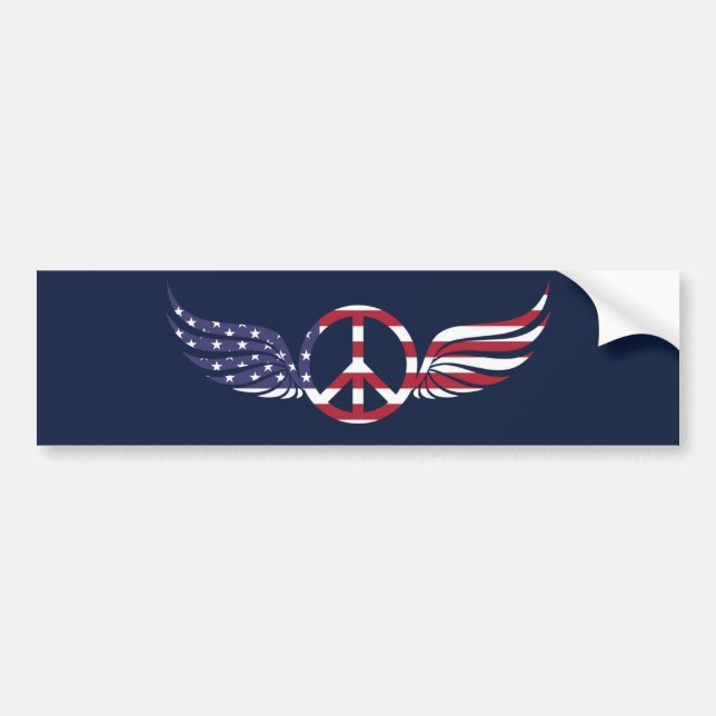 Pegatina Para Coche Paz en Estados Unidos (Frente)