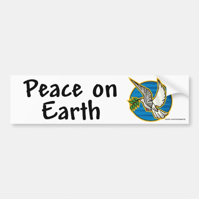 Pegatina Para Coche Paz en la tierra (Frente)