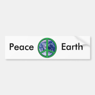 Pegatina Para Coche Paz en la tierra, verde