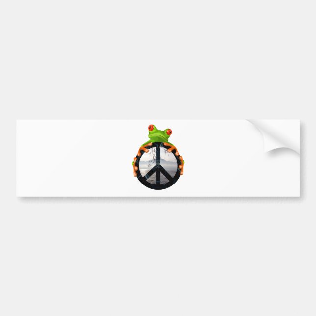 Pegatina Para Coche paz frog1 (Frente)
