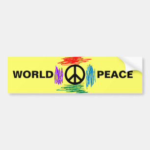 PEGATINA PARA COCHE PAZ MUNDIAL